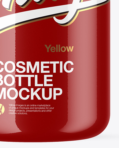 300ml Glossy Cosmetic Bottle Mockup