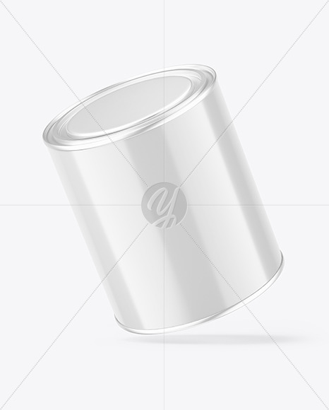 Glossy Paint Can Mockup