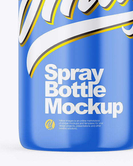 Glossy Spray Bottle Mockup