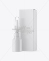 Nasal Spray Glossy Plastic Bottle With Box Mockup