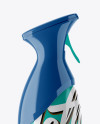 Glossy Spray Bottle Mockup - Side View Glossy Spray Bottle Mockup - Side View