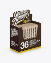 36x Sachets Open Box Mockup - Halfside View