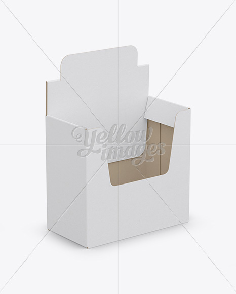 36x Sachets Open Box Mockup - Halfside View