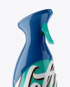 Glossy Spray Bottle Mockup - Halfside View