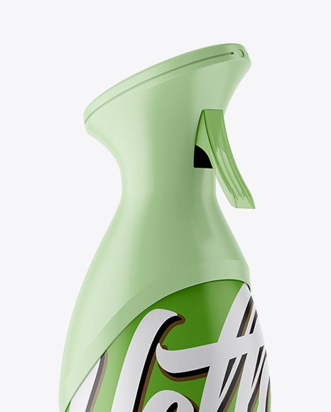 Matte Spray Bottle Mockup - Half Side View