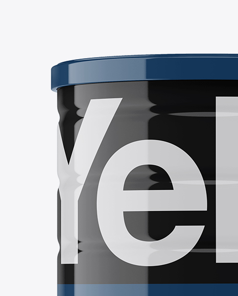 Glossy Tin Can Mockup