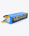 5300mAh 7S Lithium Polymer Battery Mockup - Half Side View