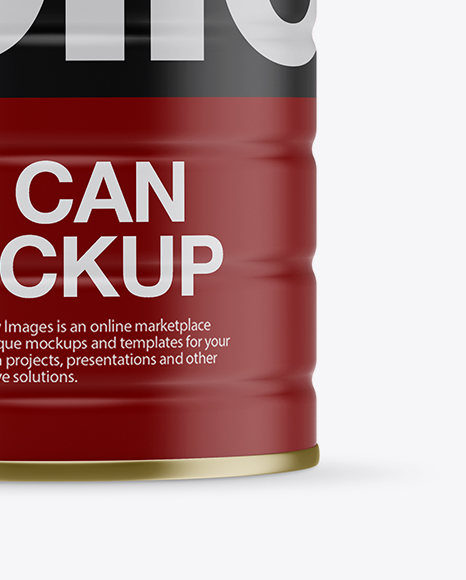 Matte Tin Can Mockup