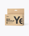 Kraft Paper Box with Hang Tab Mockup - Halfside View