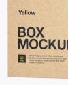 Kraft Paper Box with Hang Tab Mockup - Halfside View