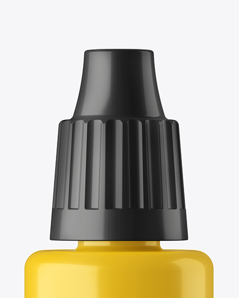 Glossy Plastic Dropper Bottle Mockup