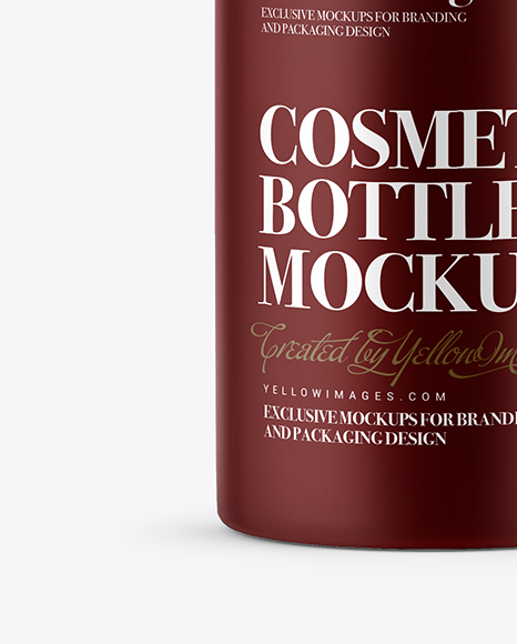 Matte Cosmetic Bottle with Batcher Mockup