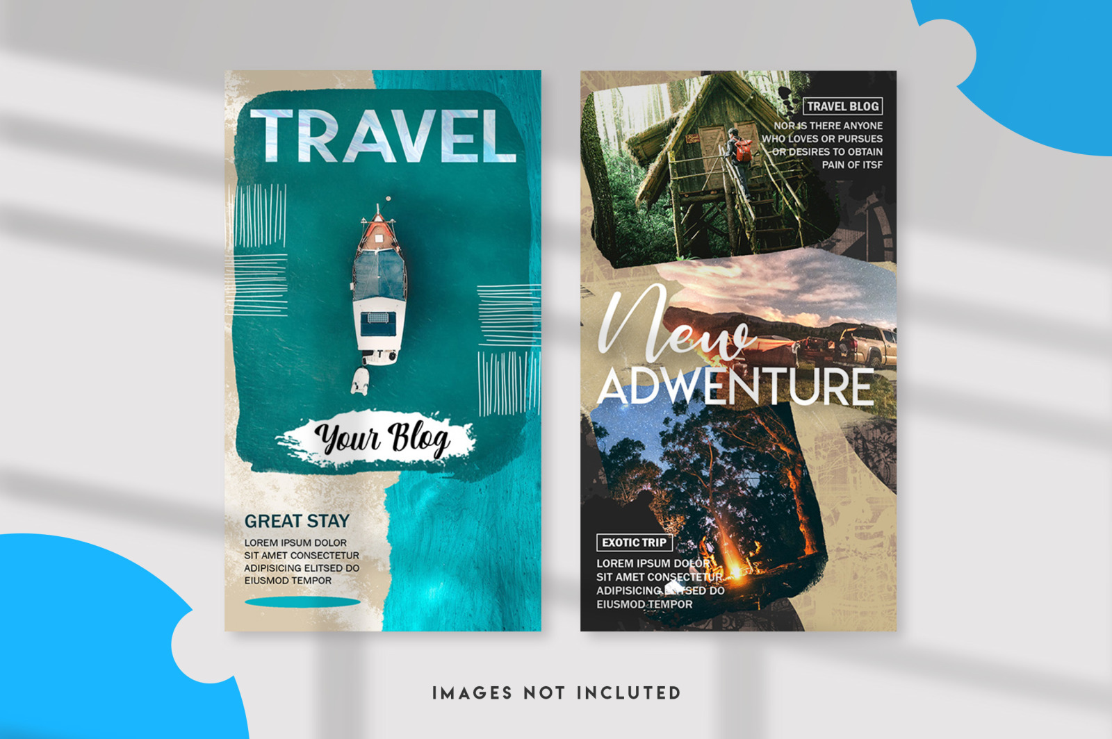 10 Travel instagram stories set