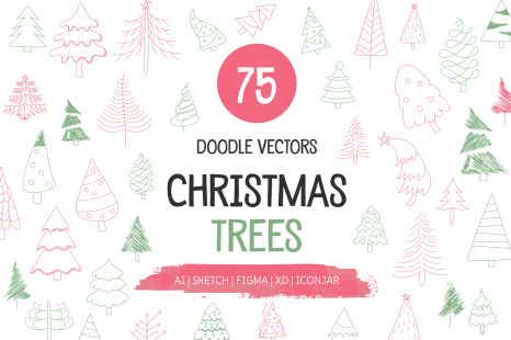 Christmas Tree Vector Set - Decorating icons