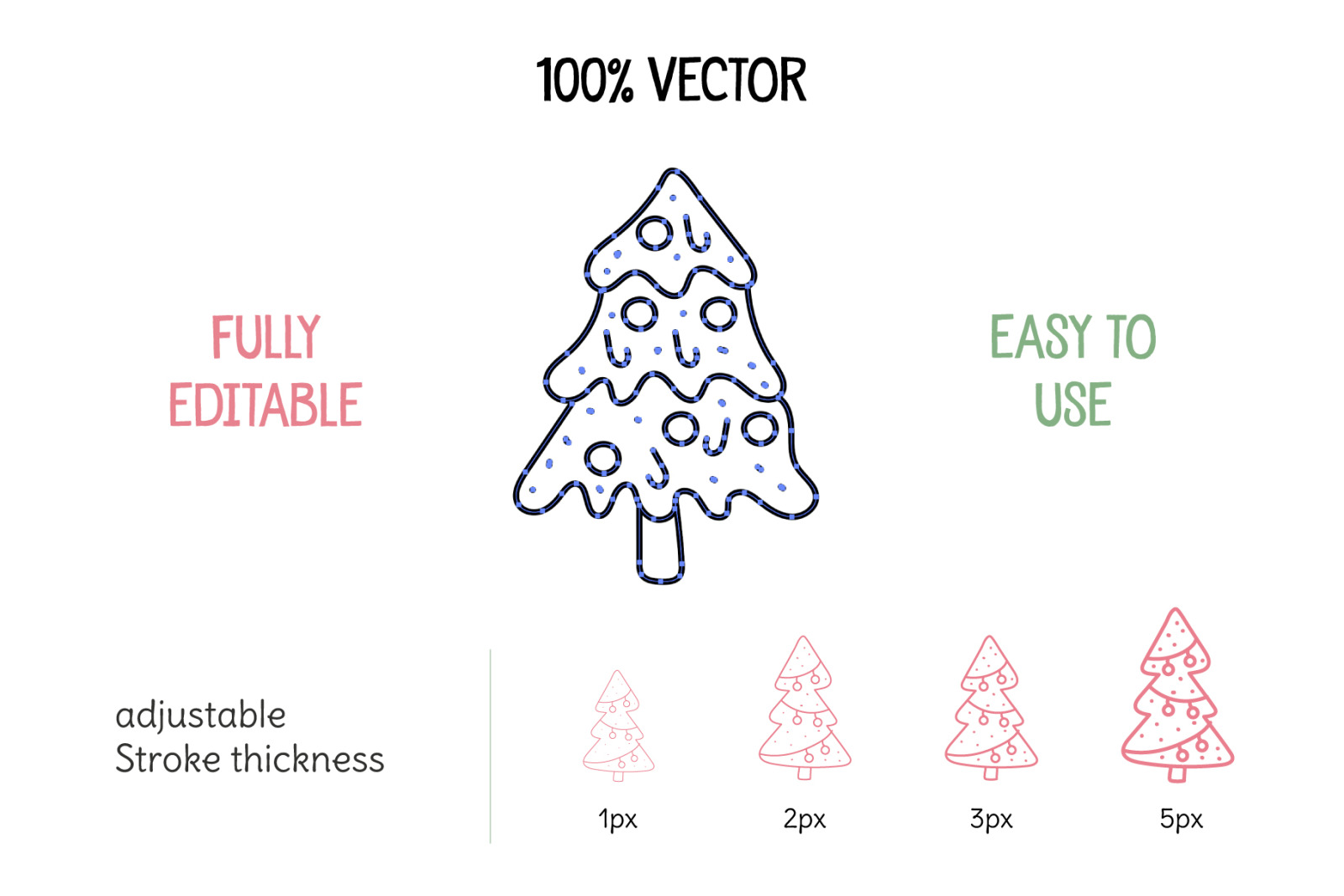 Christmas Tree Vector Set