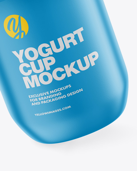 Yogurt Cup Mockup - High-Angle shot