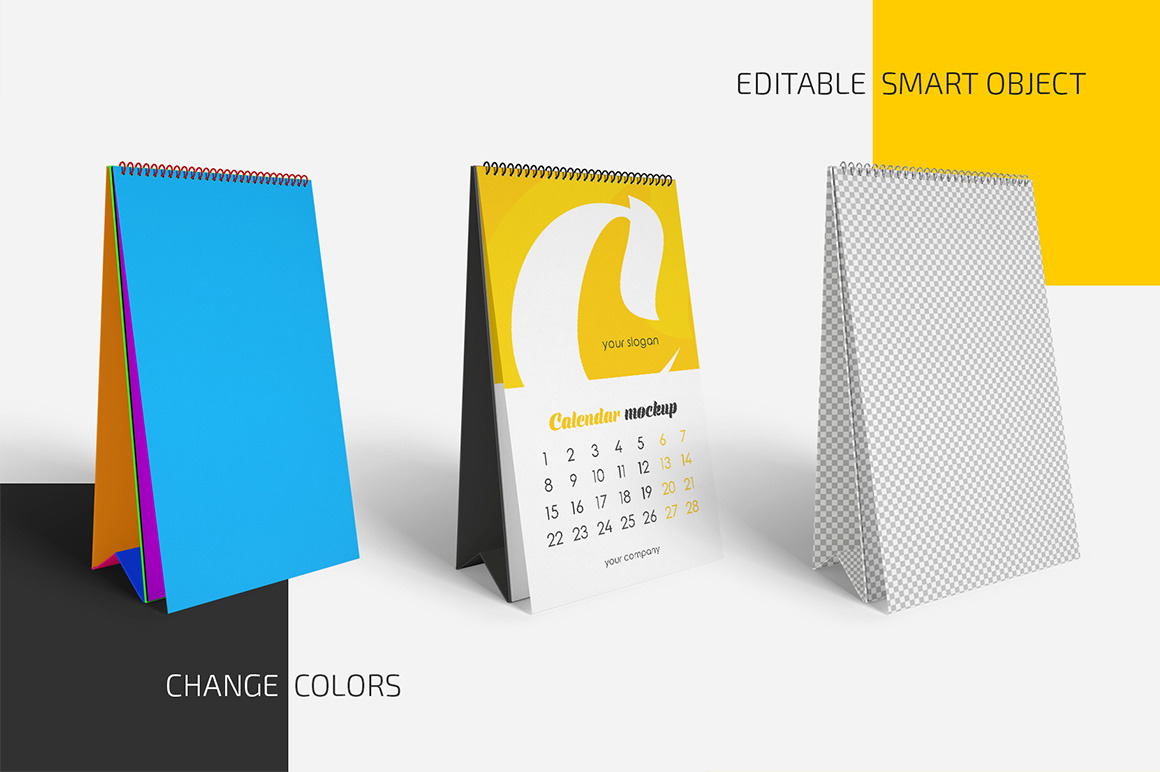 Desk Calendar v08 Mockup Set