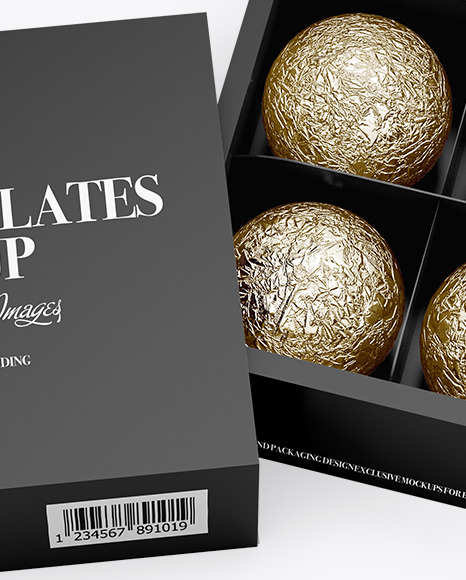 Box of Chocolates Mockup - High Angle Shot