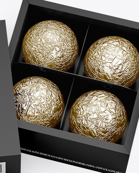 Box of Chocolates Mockup - High Angle Shot