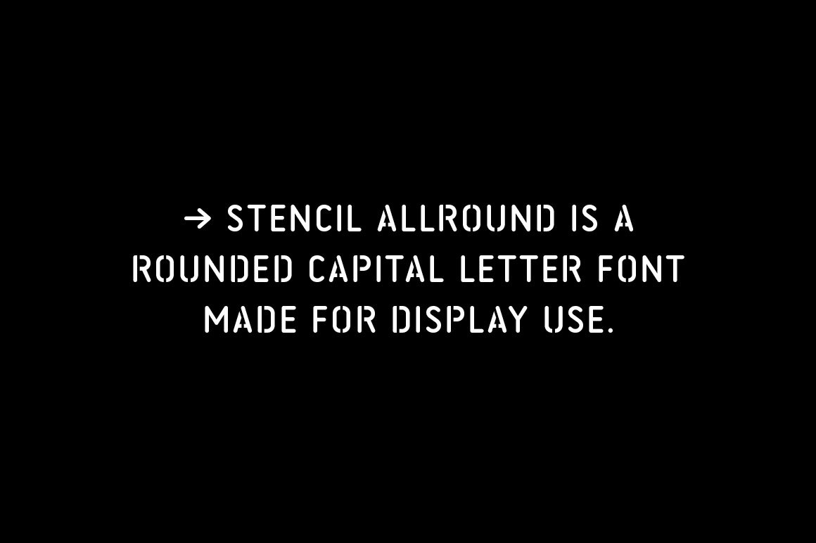 Stencil Allround Typeface Stencil Allround Typeface
