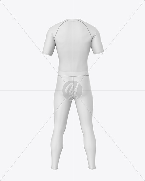 Men Compression Suit Mockup – Back View