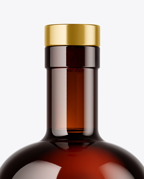 Amber Glass Bottle Mockup