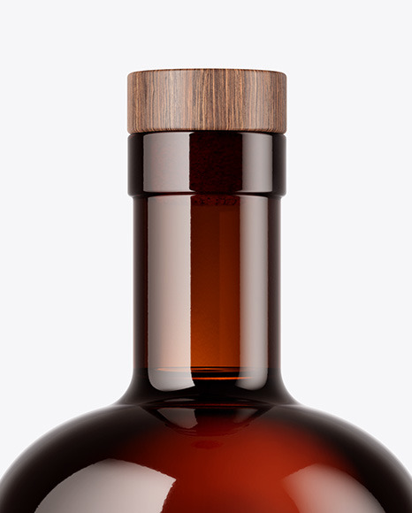 Amber Glass Bottle Mockup