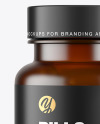 Frosted Dark Amber Pills Bottle Mockup