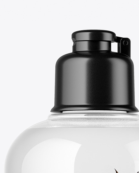 300ml Clear Cosmetic Bottle Mockup