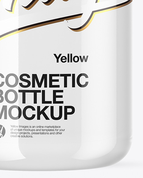 300ml Clear Cosmetic Bottle Mockup