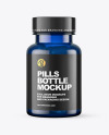 Blue Pills Bottle Mockup