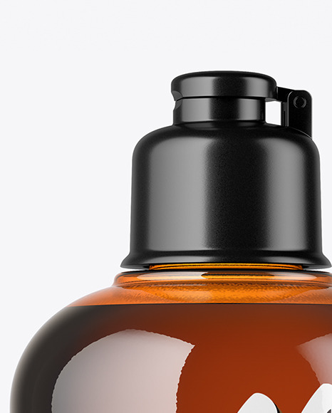 300ml Amber Cosmetic Bottle Mockup