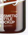 300ml Amber Cosmetic Bottle Mockup