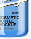 300ml Blue Cosmetic Bottle Mockup