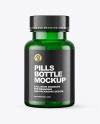 Green Pills Bottle Mockup