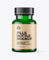 Green Pills Bottle Mockup