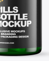 Green Pills Bottle Mockup