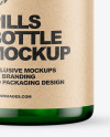 Green Pills Bottle Mockup