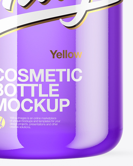 300ml Clear Cosmetic Bottle Mockup