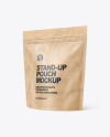 Kraft Paper Stand-up Pouch Mockup