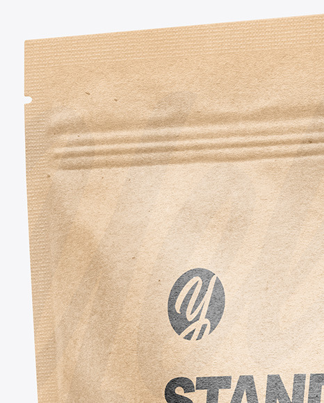 Kraft Paper Stand-up Pouch Mockup