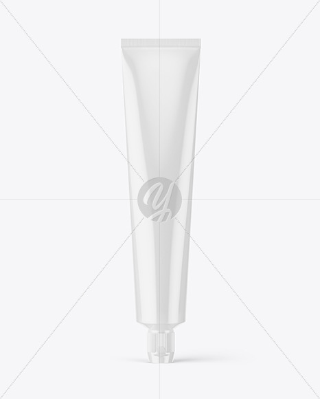 Glossy Cream Tube Mockup