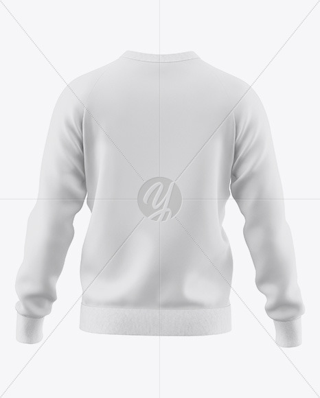 Men&#039;s Raglan Sweatshirt Mockup - Back View