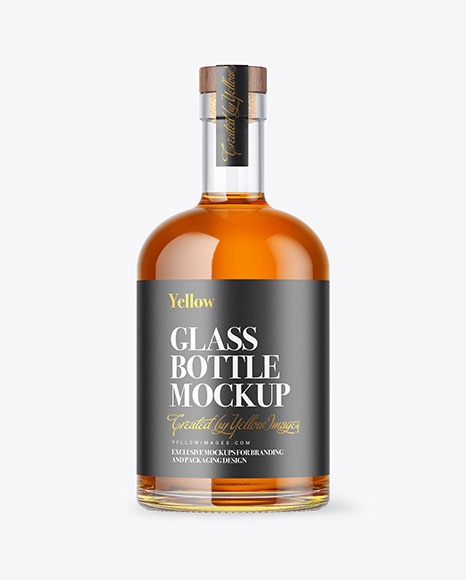 Whiskey Bottle with Wooden Cap Whiskey Bottle with Wooden Cap