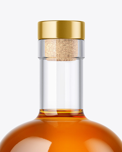 Whiskey Bottle with Wooden Cap Whiskey Bottle with Wooden Cap