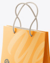 Luxury Leather Shopping Bag With Handles Mockup - Half Side View