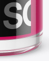 Opened Clear Glass Jar With Colored Gel Mockup