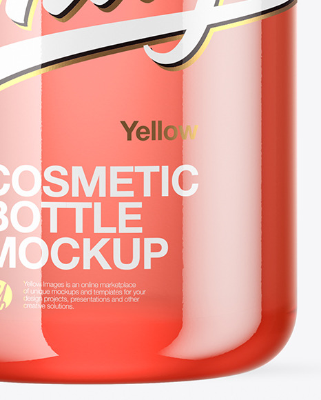 300ml Color Cosmetic Bottle Mockup