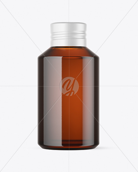 120ml Amber Cosmetic Bottle Mockup