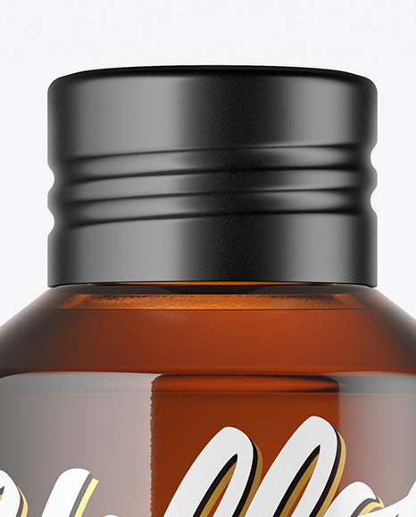 120ml Amber Cosmetic Bottle Mockup